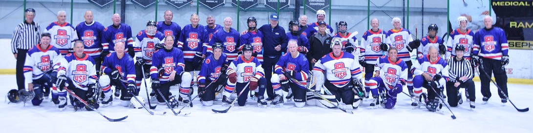 USA 80+ Hockey Hall of Fame 2026 inductees team photo