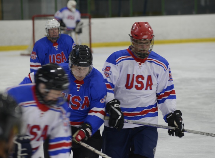 Bill Orban playing in the USA 80+ Hockey Hall of Fame Legends Showcase