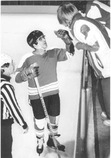 Larry Bergeron on the ice 1970s