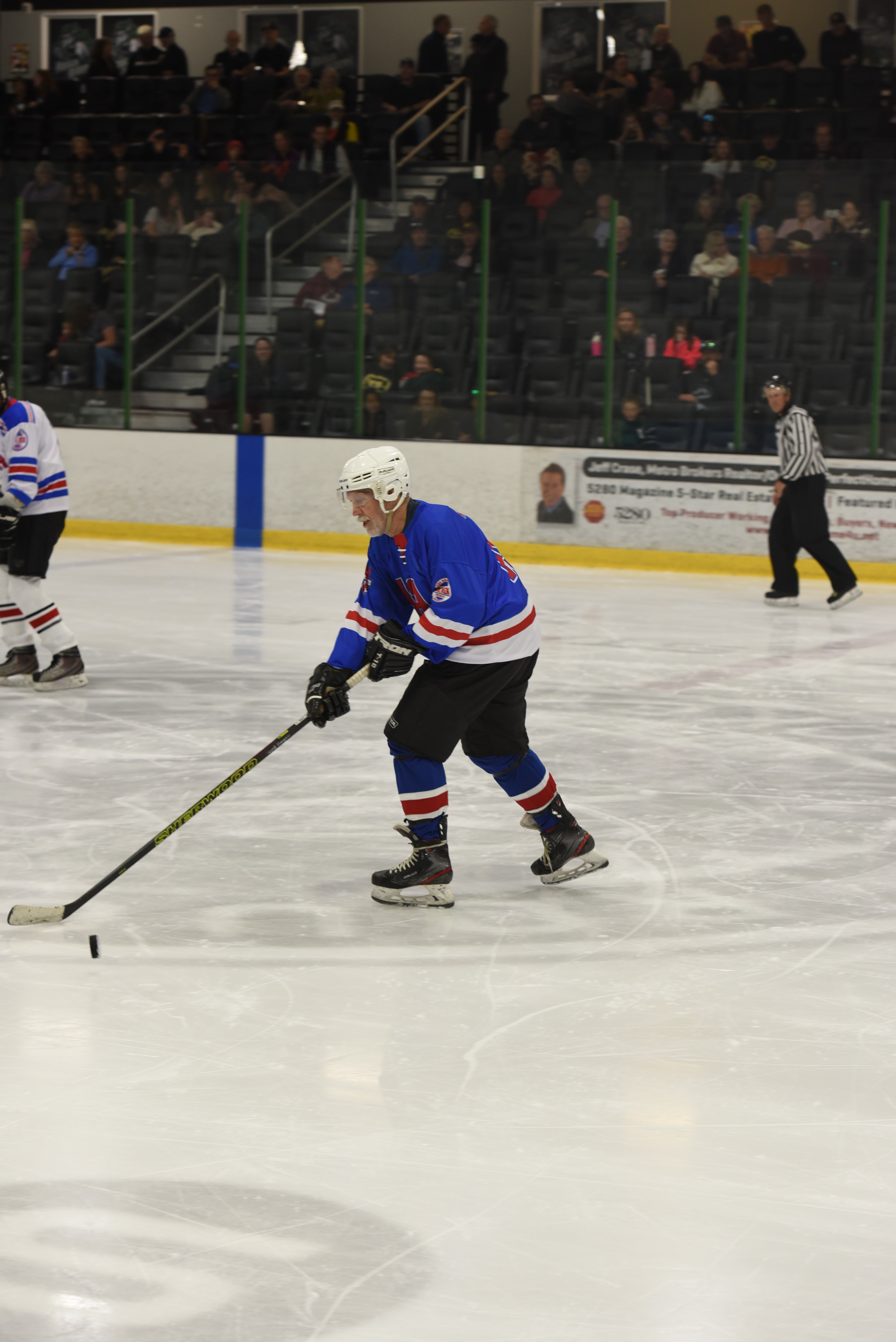 Terry Harper playing in action during the USA 80+ Hockey Hall of Fame Legends Game weekend