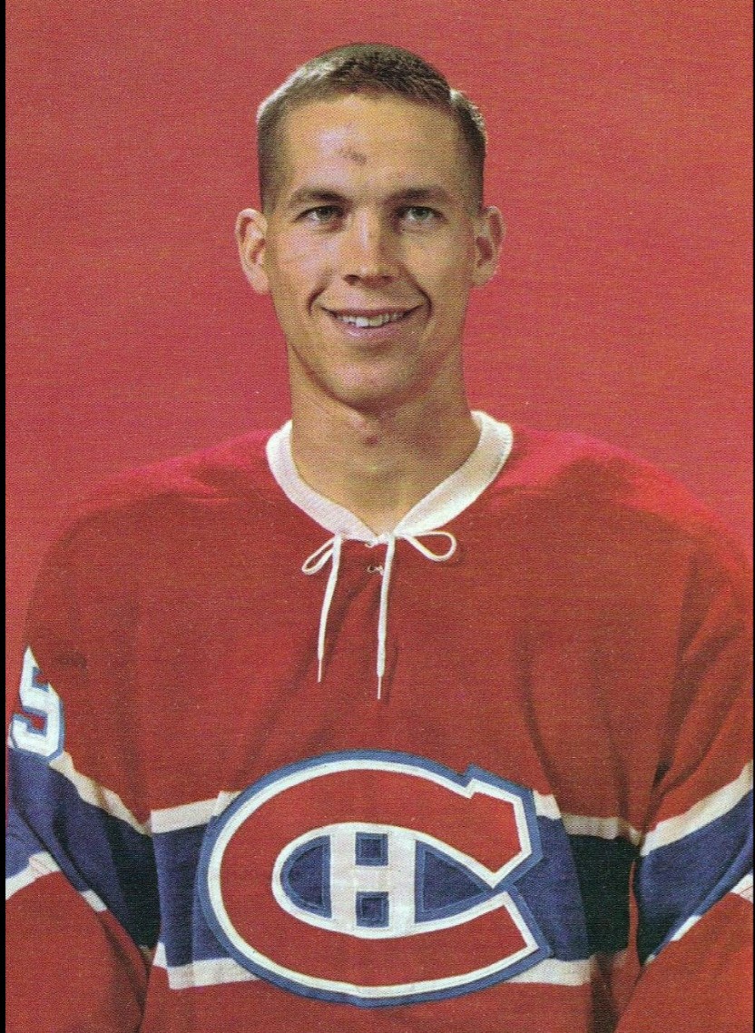 Terry Harper as a young Montreal Canadiens defenseman, from a 1963-65 Chex Cereal trading card photo