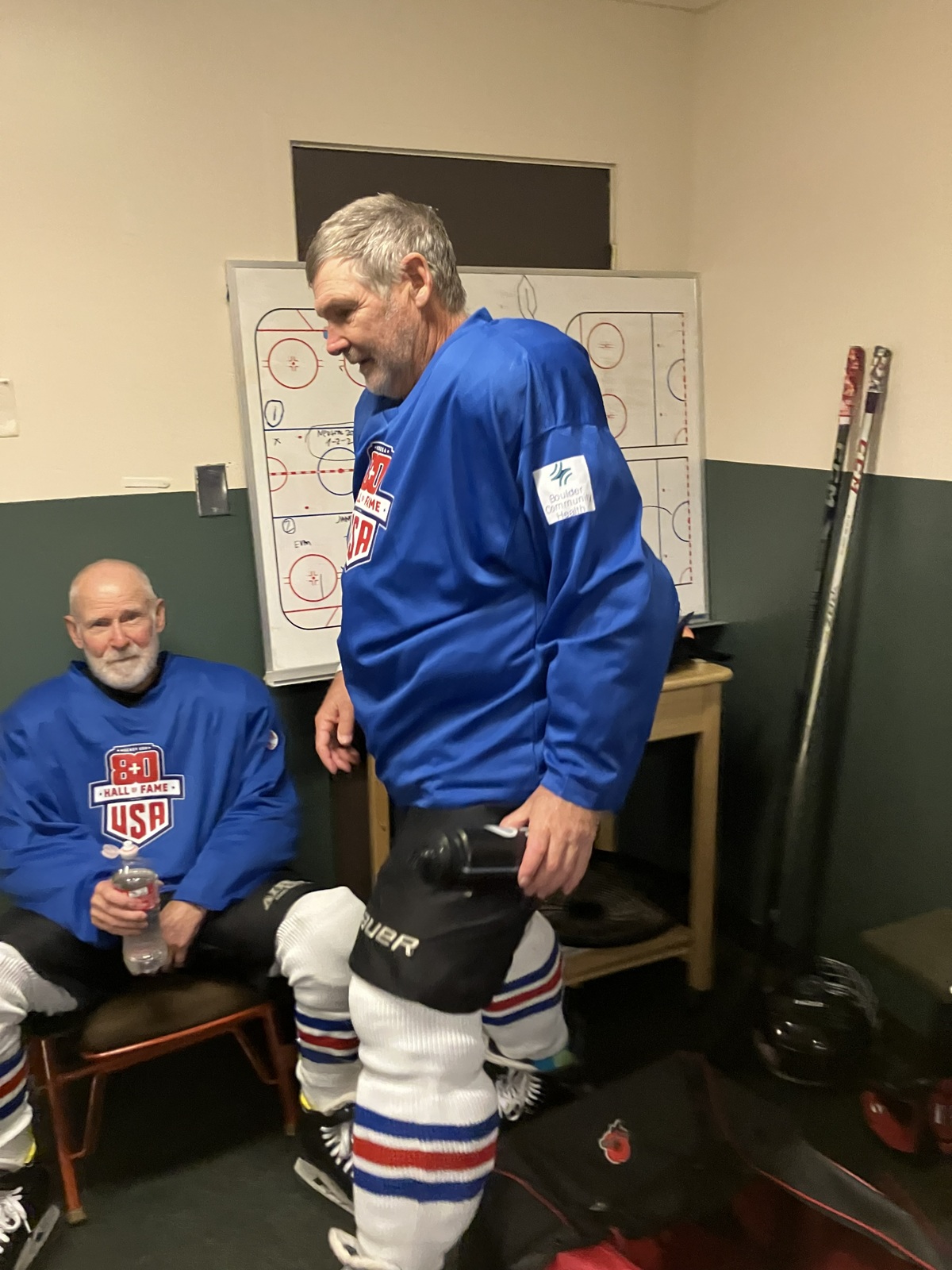 USA 80+ HOF locker room celebration