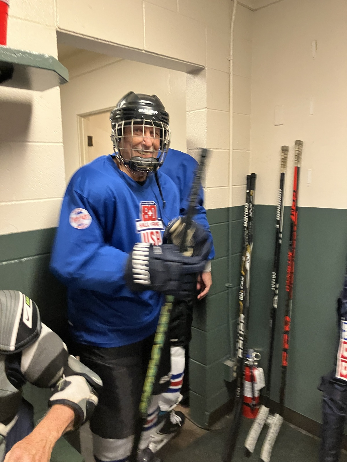 USA 80+ HOF locker room celebration
