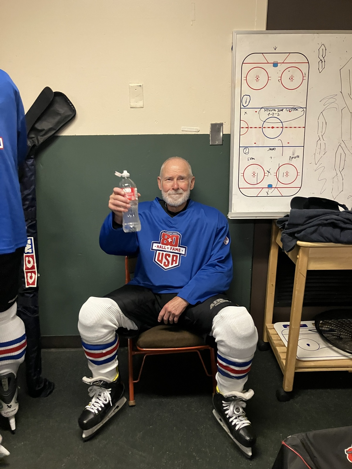 USA 80+ HOF locker room celebration