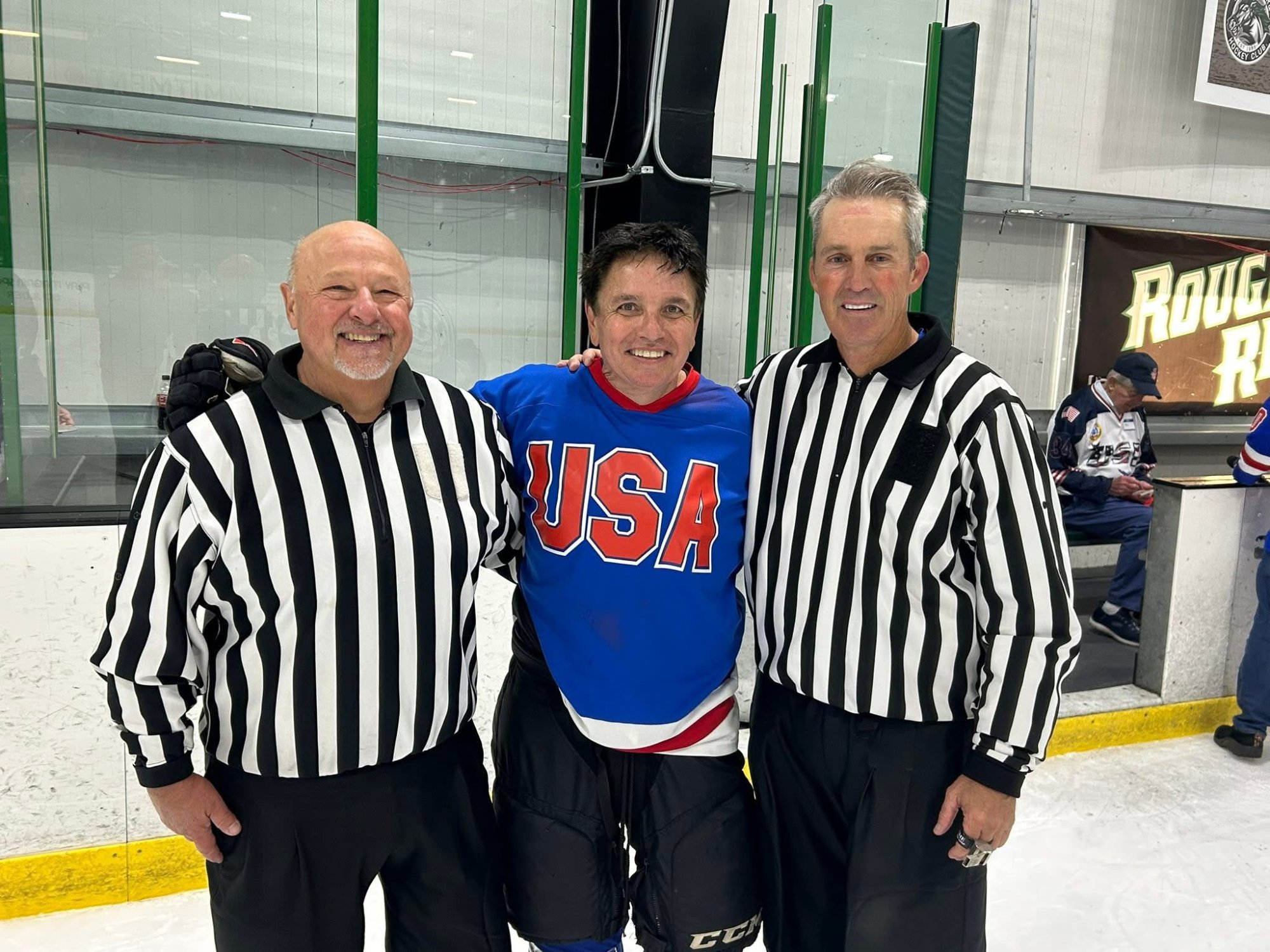 Martin Richardson with Dawg Nation referees at the Legends Game